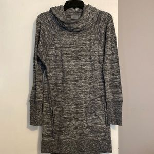 Athleta Women’s Gray Hooded Sweatshirt Dress